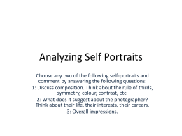 Analysing Self Portraits - Tri