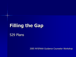 Filling the Gap - Welcome | NYSFAAA