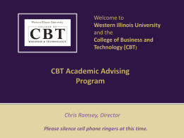 Academic Advising - WIU - Higher Values in Higher Education
