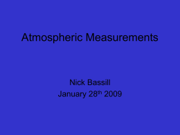 Atmospheric Measurements - University of Wisconsin–Madison