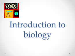 Introduction to biology - Winston Knoll Collegiate