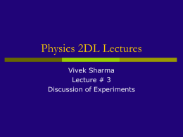 Physics 2DL Lectures - University of California, San Diego