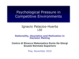 Psychological Pressure in Competitive Environments