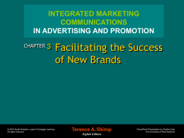 Integrated Marketing Communications 8e.