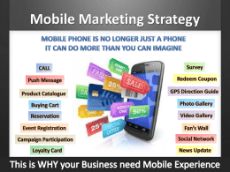 Small Businesses and Mobile