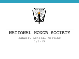 National Honor Society - Pinellas County Schools