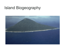 Island Biogeography - University of West Alabama