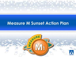 2/8/11: Measure M Sunset Action Plan