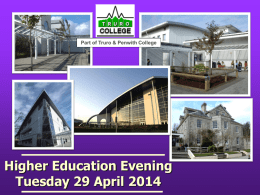 Higher Education Evening - Truro and Penwith College
