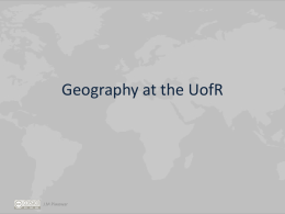 Human Geography - University of Regina