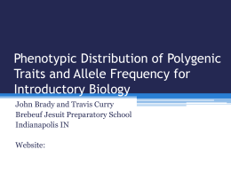 Phenotypic Distribution of Polygenic Traits and Allele