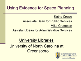 Using Evidence for Space Planning