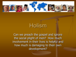 Holism - TGC Resources