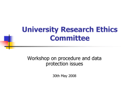 University Research Ethics Committee