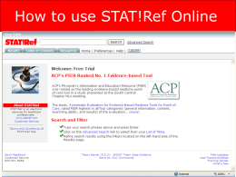How to use STAT!Ref - Consortium Library