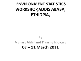 ENVIRONMENT STATISTICS IN ZIMBABWE: A COUNTRY …