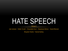 The evolution of Hate speech legislation