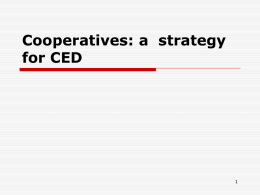 A selection of strategies for CED