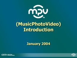 MPV Introduction - Jan 2004