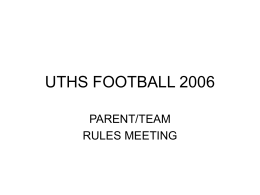 UTHS FOOTBALL 2006
