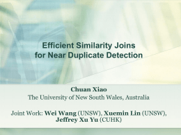Efficient Similarity Joins for Near Duplicate Detection