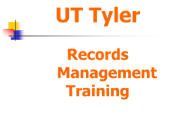 Records Management Role at UTEP