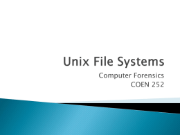 Unix File Systems - Santa Clara University's School of