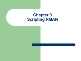 Chapter 4 Using RMAN