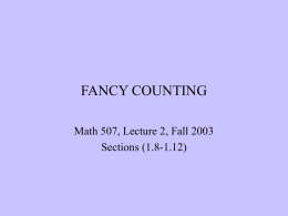 BASIC COUNTING - Mathematical sciences