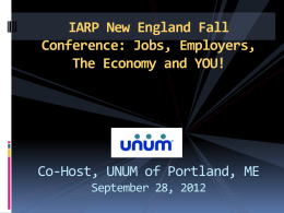 IARP New England Fall Conference: Jobs, Employers, The