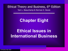 Ethical Issues in International Business