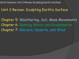Earth Science: Unit 2 Review Sculpting Earth’s Surface