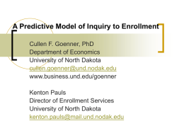 A Predictive Model of Inquiry to Enrollment