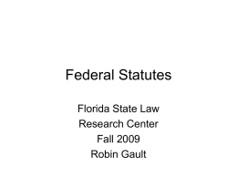Federal Statutory Research