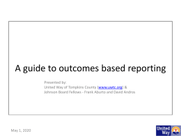 A Guide to Outcomes Based Reporting