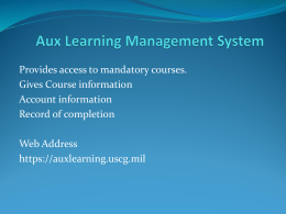 Aux Learning Management System