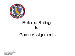 Referee Ratings - Home of the Foothill Citrus Soccer