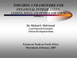 The New Partnership for Africa’s Development (NEPAD) and