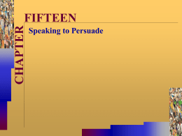 Speaking to Persuade - Our Wonderful Home in the Mountains