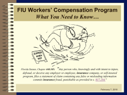 Workers’ Compensation - Florida International University