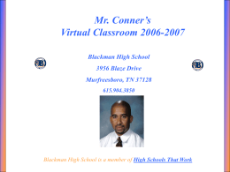 Mr. Conner’s Virtual Classroom