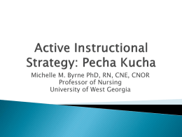 Using Pecha Kucha for student engagement and presentation