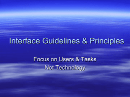 Interface Guidelines & Principles