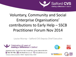 Voluntary, Community and Social Enterprise Organisations