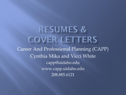 Resumes & cover letters