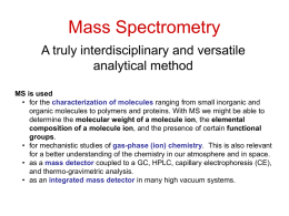 Mass Spectrometry - University of Windsor