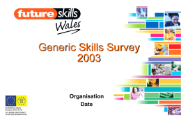 Future Skills Wales 2003 Progress Update