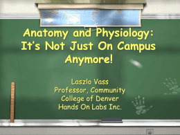Anatomy and Physiology: It’s Not Just On Campus Anymore!