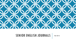 Senior English journals