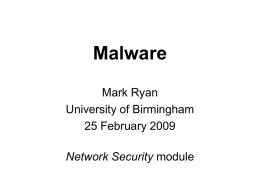 Malware - University of Birmingham